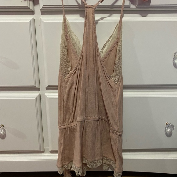Lace Trim tank with drawstring waist - Picture 3 of 4